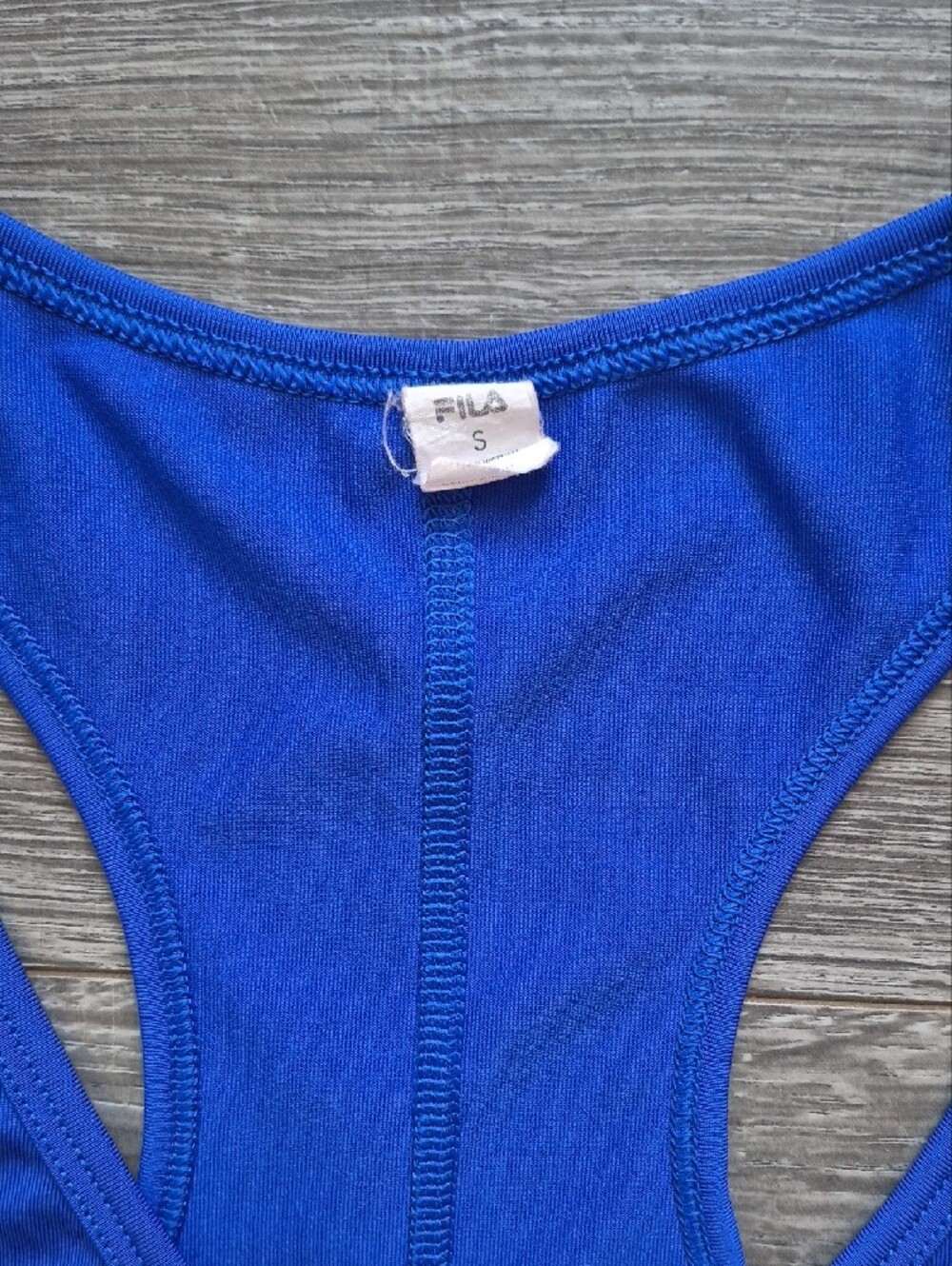 FILA Bright Blue Racerback V-Neck Tank Top - Picture 3 of 5